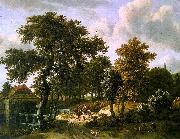 HOBBEMA, Meyndert The Travelers f oil painting reproduction